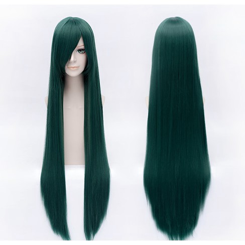 [Sẵn] Wig/tóc giả cơ bản nữ thẳng xanh rêu đậm/xanh lá cây đậm 1m -100cm tại MIU SHOP 03