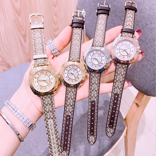 Đồng Hồ Coach Nữ Dây Da 35mm Authentic - Vỏ Bạc