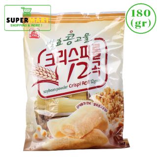 Bánh ngũ cốc Crispi Roll PIE TIEN 180 gram vị đậu nành - Bánh dinh dưỡng 12 loại ngũ cốc.
