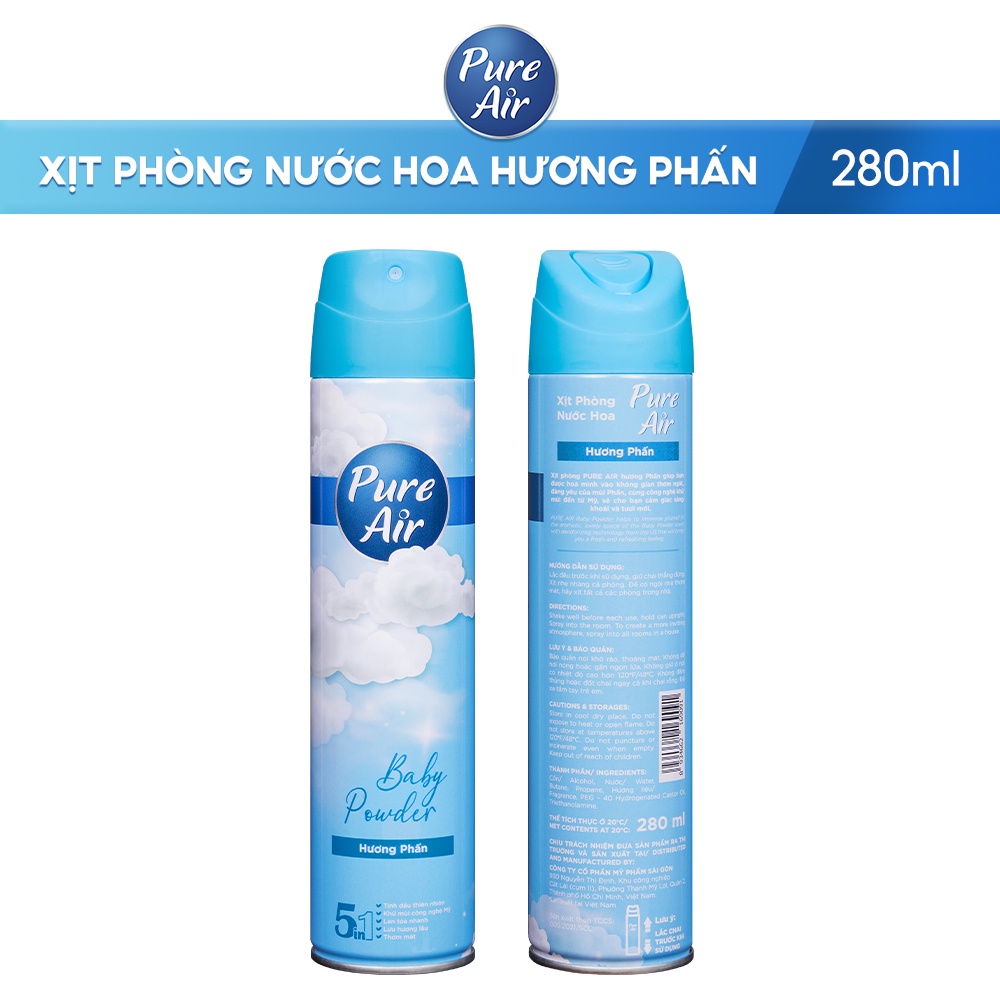 Xịt phòng hương nước hoa Pure Air 280ml