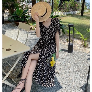 (Bigsize order XL-4XL) Váy hoa nhí kiểu bigsize xẻ tà