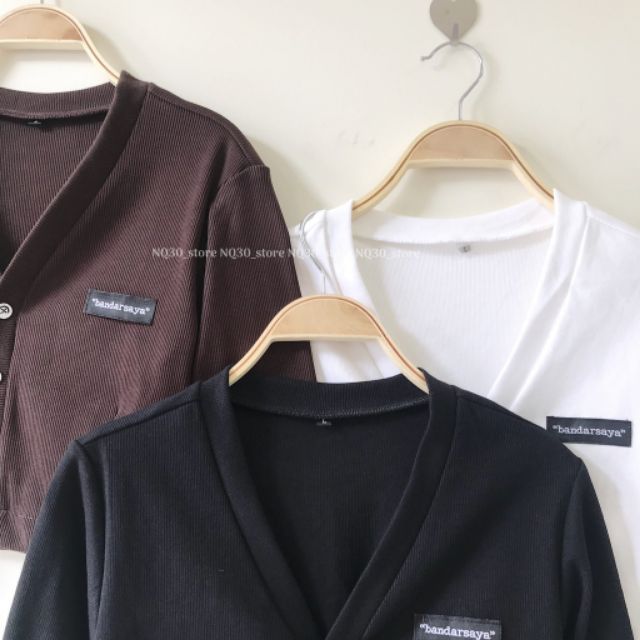 Áo croptop tay dài Cúc | BigBuy360 - bigbuy360.vn