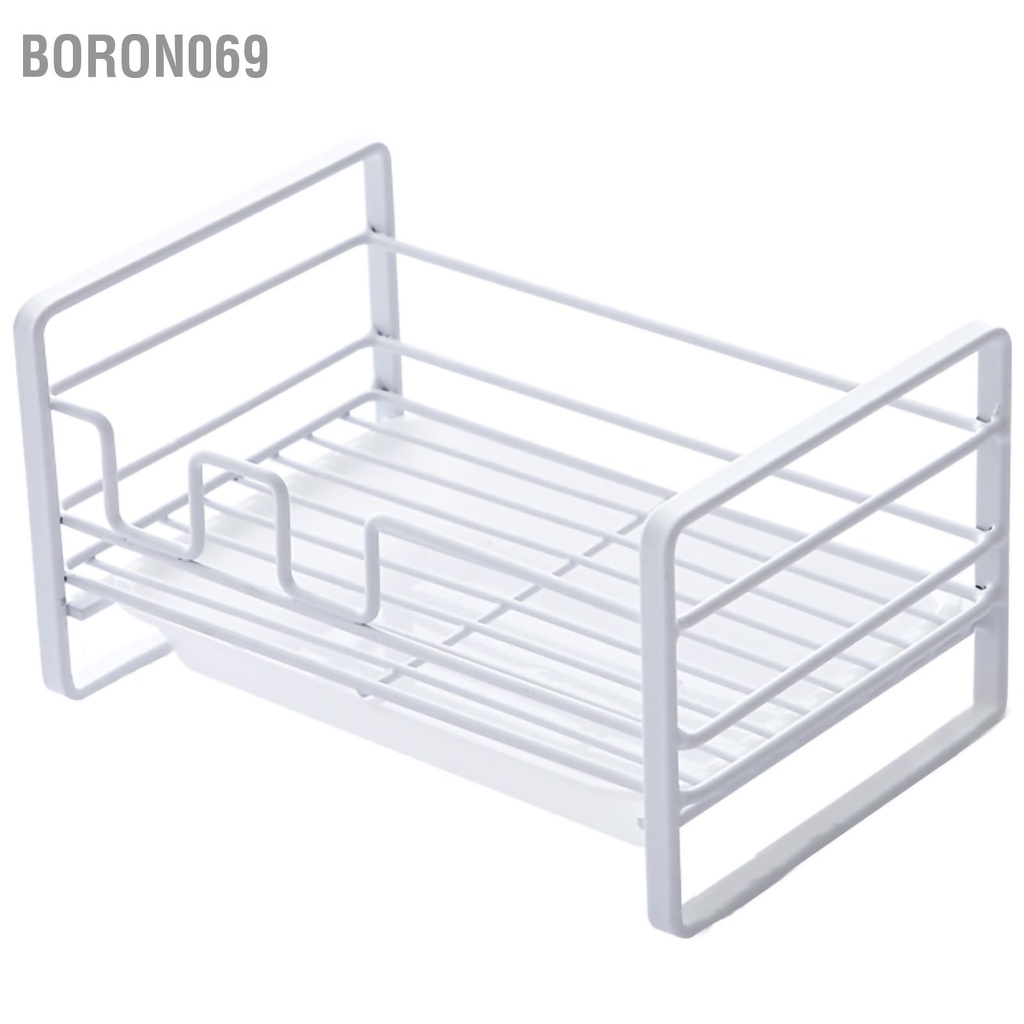 Giá đỡ bằng xốp sắt có thể tháo rời xà phòng thép với Khay thoát nước cho nhà bếp Bor