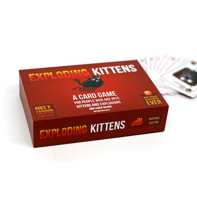 Combo Exploding Kitten - 02 Bộ Mèo Nổ Màu Đỏ Và Đen cơ bản loại đẹp Giá thấp