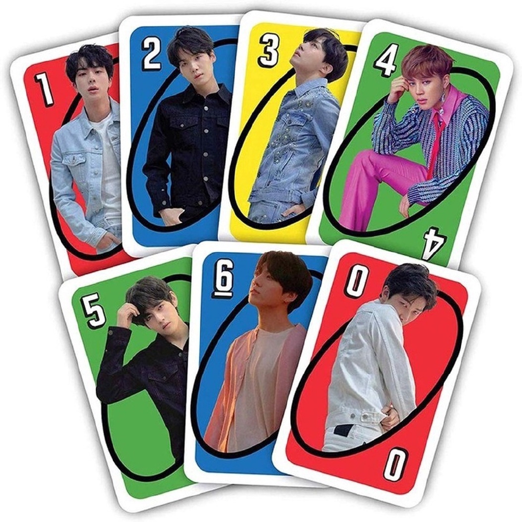 ❀Spot Hot❀ Trò chơi KPOP BTS UNO Bộ bài Uno loại giấy cứng Loại Xịn family Playing cards