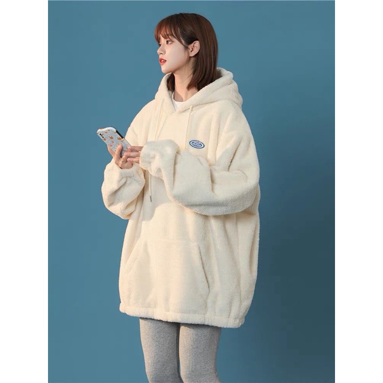Áo hoodie lông cừu mềm cao cấp siêu dầy dặn hàng Quảng Châu