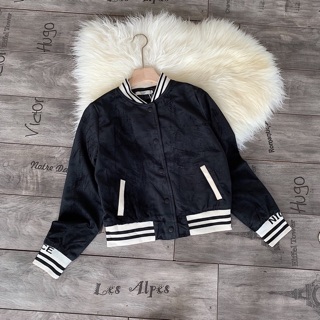 ÁO KHOÁC BOMBER NHUNG BO GẤU