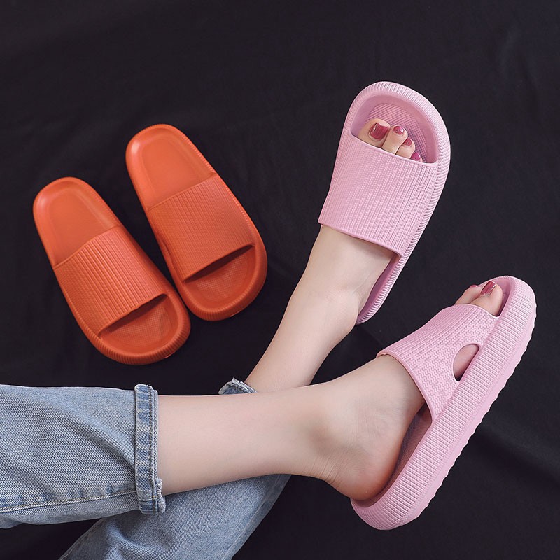 HE JDGH [Mã MS6911939 giảm 300.00K] Dép Bánh Mì Nữ Yz Nhựa Thông Hơi 3Fashion Đế Cao 4CM Siêu Nhẹ Stye Hàn Quốc - MSP 32