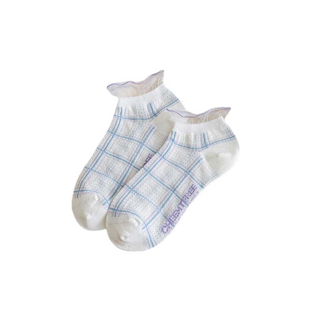 Vớ cotton Thoáng Khí Thoải Mái Màu Tím/Hồng/Tím Cho Nữ