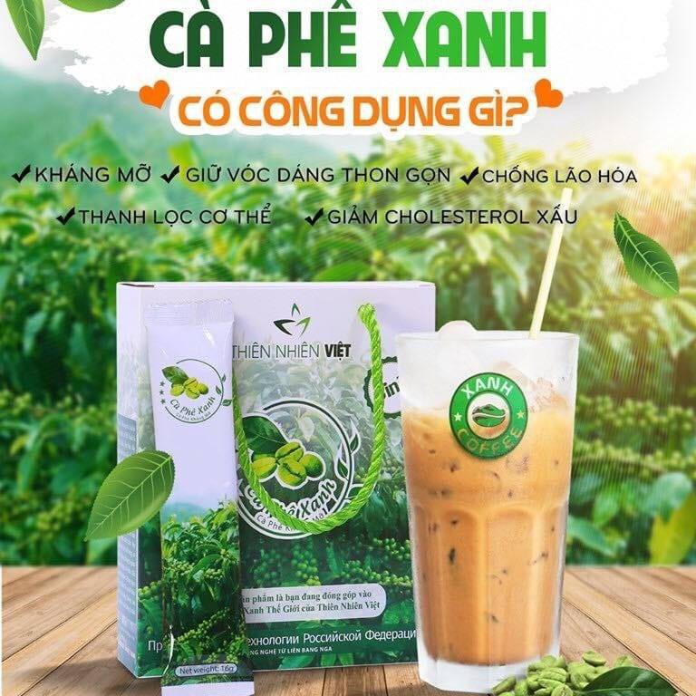 Cafe xanh giảm cân kháng mỡ