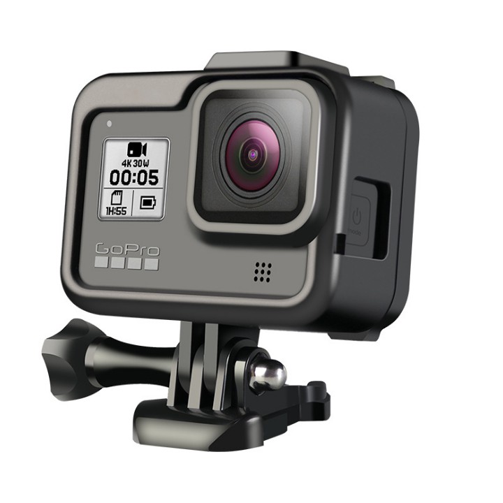 Ốp bảo vệ gopro 8 bằng nhựa chống va đập hỗ trợ gắn đèn chiếu sáng