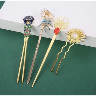 Set trâm cài tóc 4 trâm trang sức đúc