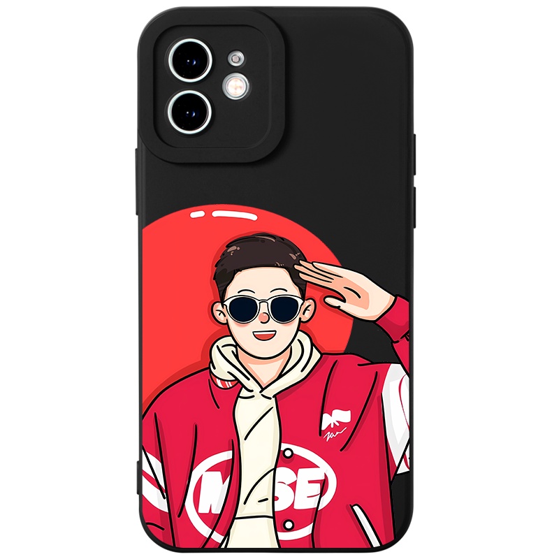 Ốp lưng JURSUE mềm hoạt hình cặp đôi dễ thương đẹp Cho iPhone 14 13 12 11 Pro Max SE 2020 X XR XS 8 7 ip 6S 6 Plus Y2394