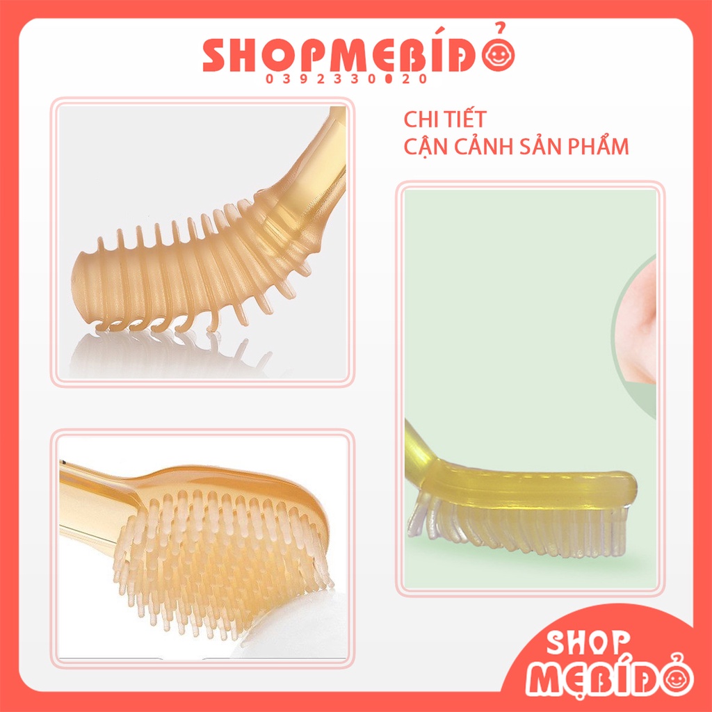 Bàn Chải Rơ Lưỡi Silicon An Toàn Cho Bé Cao Cấp Siêu Mềm Từ 0-18 Tháng Tuổi Shop Mẹ Bí Đỏ