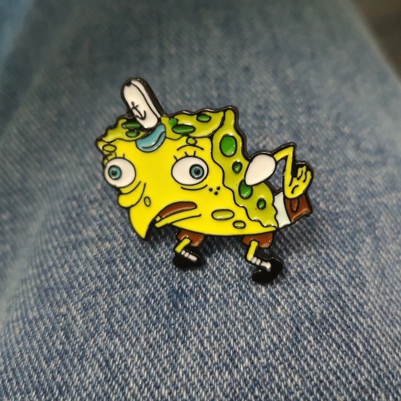 Ghim cài áo hình hoạt hình spongebob ngộ nghĩnh