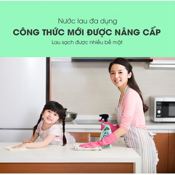 Nước lau đa năng Earth Choice Úc 600ml gốc thực vật hương chanh tươi và húng quế