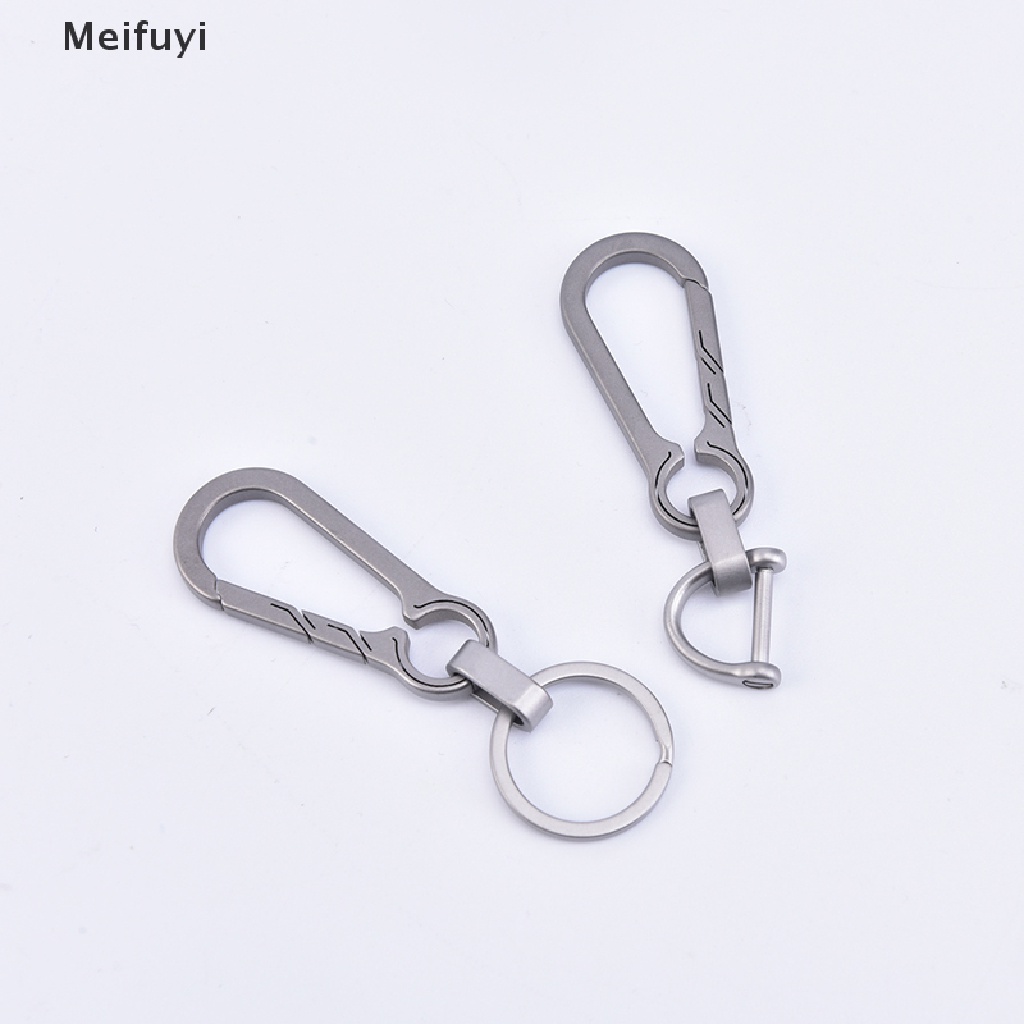 [Meifuyi] Titanium Buckles EDC Outdoor Tool Titanium Alloy Keychain Buckle Key Ring VN439