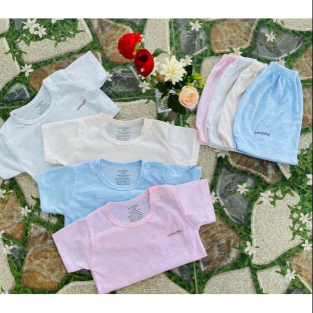 Bộ cộc tay sơ sinh cotton loang noubaby