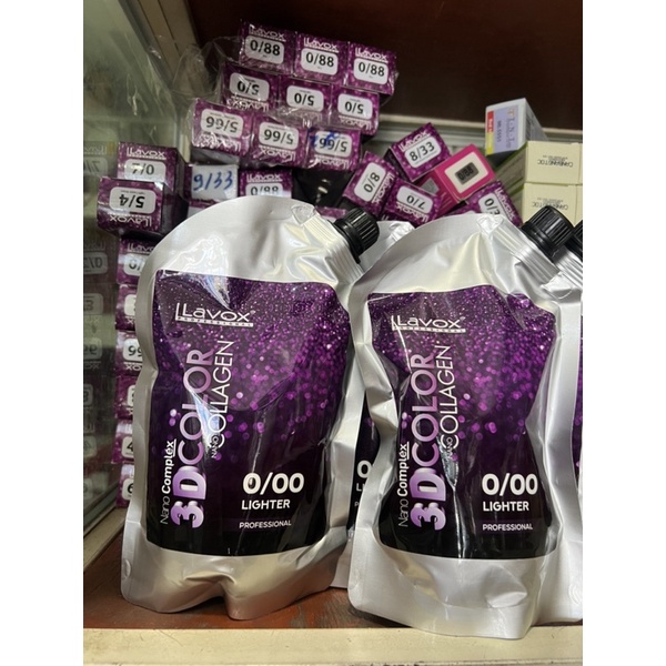 Thuốc nhuộm nâng tông 0/00 lavox dạng bịch 500ml -tiện  lợi cho Salon  giá cả phải chăng