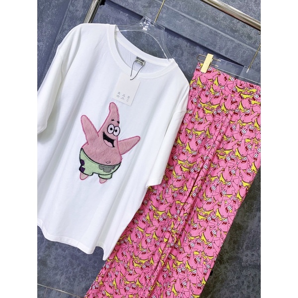 Set mặt quỷ thêu quần suông xinh xắn hàng loại 1 vải đẹp giá tôt N1