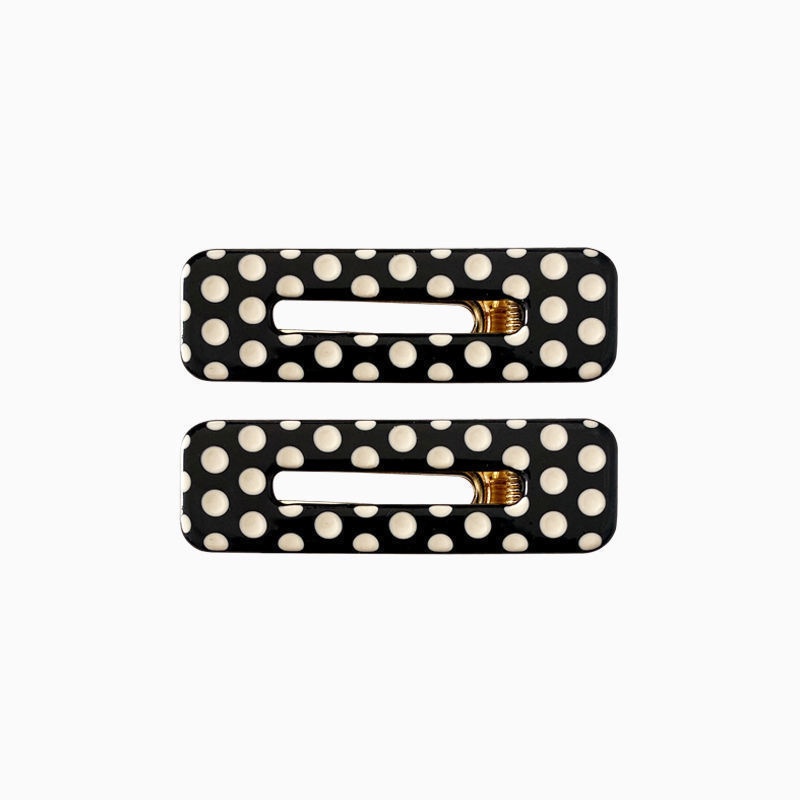 Kẹp Tóc Họa Tiết Chấm Bi Phong Cách Retro Hàn Quốc