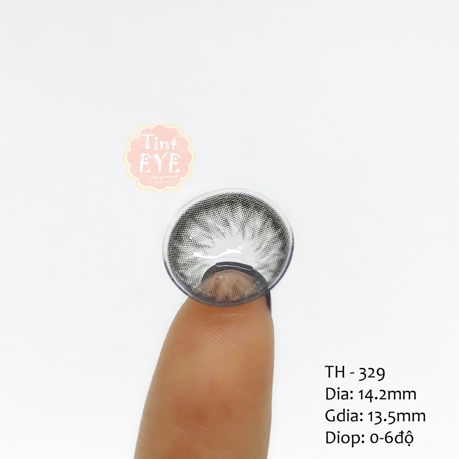 Kính Áp Tròng Tinteye Lens TH-329 Xám Lốc Xoáy Tự Nhiên