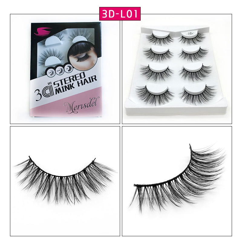 [giao hàng tận nơi] Lông mi giả 3D dài dày cong phong cách Âu Mỹ làm thủ công | BigBuy360 - bigbuy360.vn