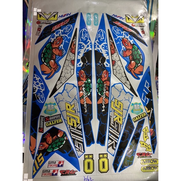 ( Quí khách vui lòng mang ra tiệm cho thợ dán ) Tem winner V1 con rùa chất liệu Candy