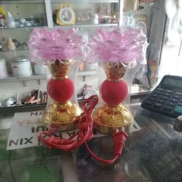 Đèn trang trí bàn thờ hoa sen siêu bền mẫu mã đẹp