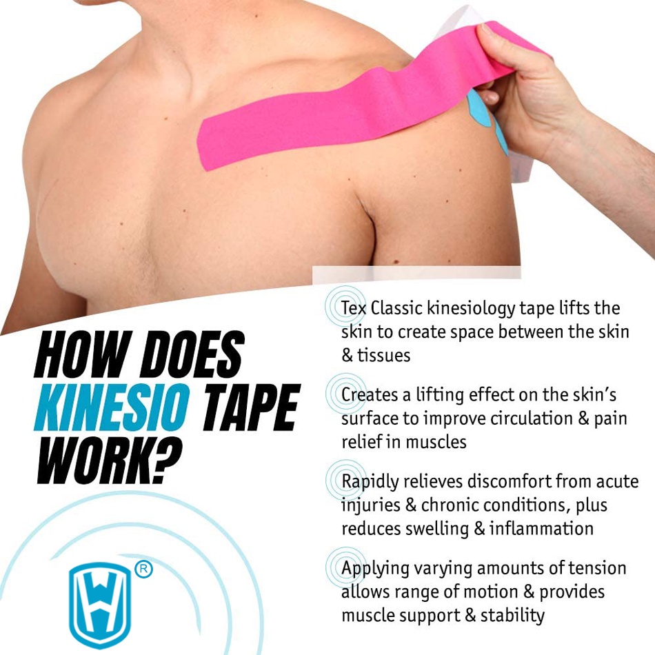 Băng Dán Cơ Thể Thao, Băng Keo Dán Cơ Kinesiology / Kinesio Cao Cấp