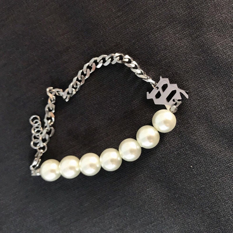 Vòng Tay Đính Ngọc Trai Nhân Tạo Phong Cách Hàn Quốc