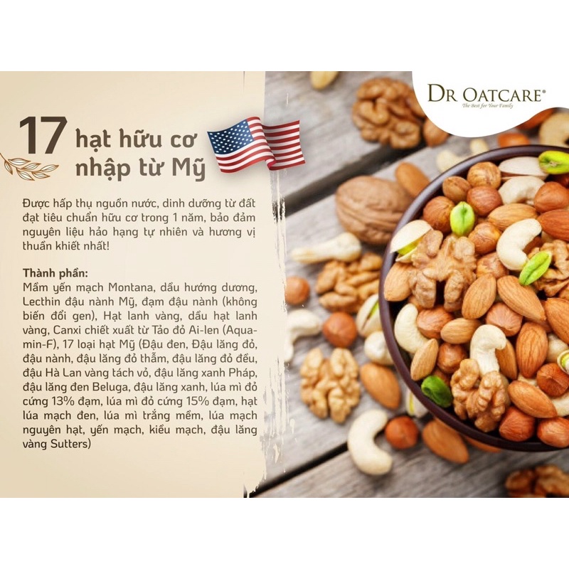 sữa hạt dr oatcare (nhập khẩu  singapo)
