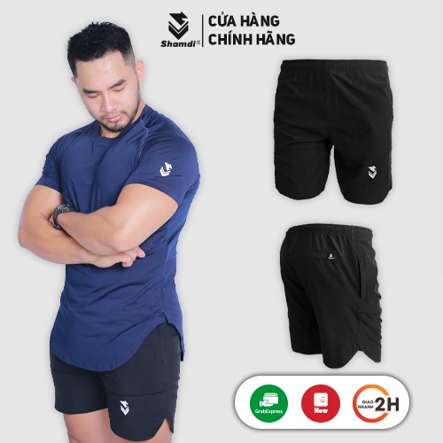 Quần đùi tập gym nam SHAMDI quần short tập gym form chuyên gym, thoải mái lúc vận động - 923