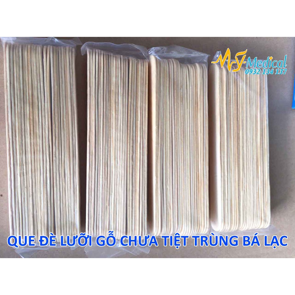 Que đè lưỡi gỗ chưa tiệt trùng Bá Lạc