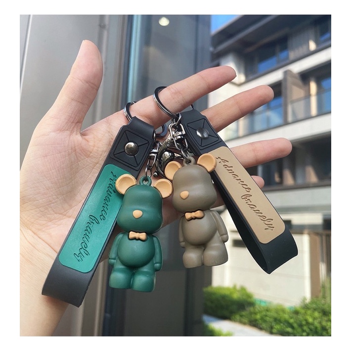 Móc khóa gấu Bearbrick Hàn quốc hoạt hình dễ thương đủ màu sắc hot trend tiktok