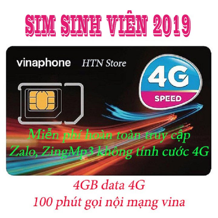 Sim sinh viên vinaphone 2019 giá rẻ miễn phí truy cập Zalo và nghe nhạc zingmp3 không giới hạn, không tốn cước 4G