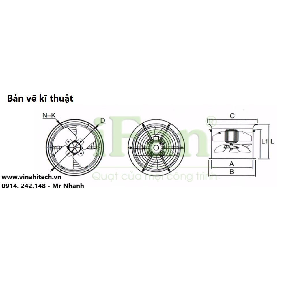 Quạt Hướng Trục Công Nghiệp IFAN TA-3G