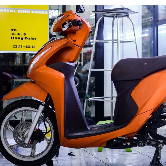 Tem Trùm Vision Màu Cam Nhôm Xước Cao Cấp