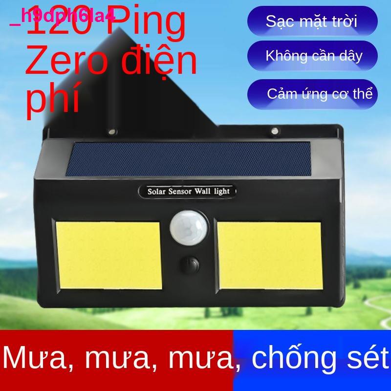 đèn led mặt trờiĐèn năng lượng mặt trời siêu sáng chống thấm sân vườn hộ gia đình ngoài cảm ứng cơ thể người điện