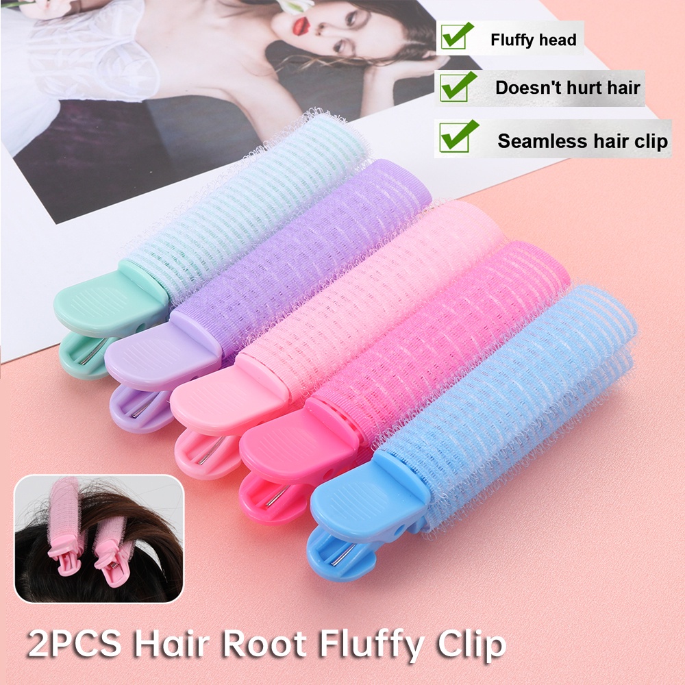 [Hàng mới về] Set 2 kẹp uốn tóc xoăn tự nhiên bằng nhựa tạo kiểu tóc nhiều màu sắc tùy chọn