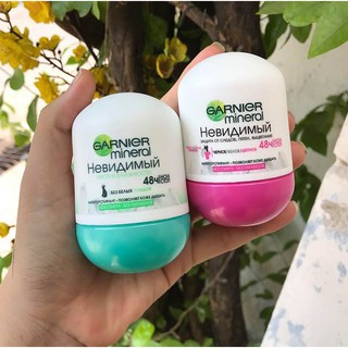 Lăn khử mùi diệt khuẩn Garnier Mineral Invisible NGA