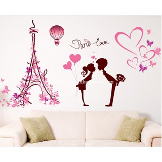 Decal Dán Tường Tình yêu Paris