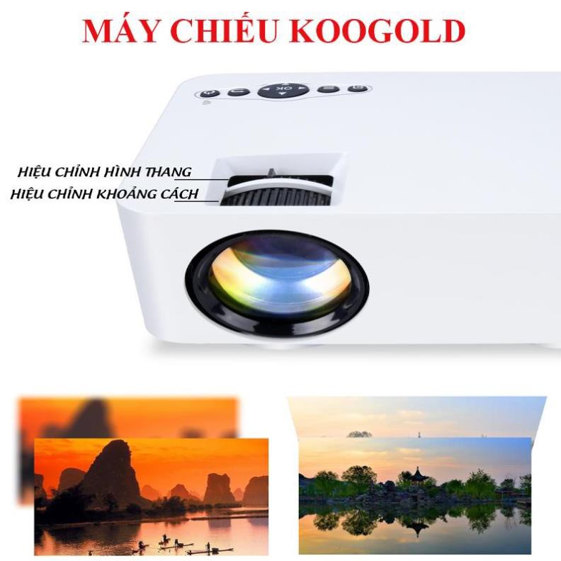 Máy Chiếu Koogold-Thiết Kế Nhỏ Gọn-Tiện Dụng-Dễ Dàng Mang Theo-Đa Chức Năng- Độ Phân Giải Full HD 1920 x 1080 Sắc Nét y