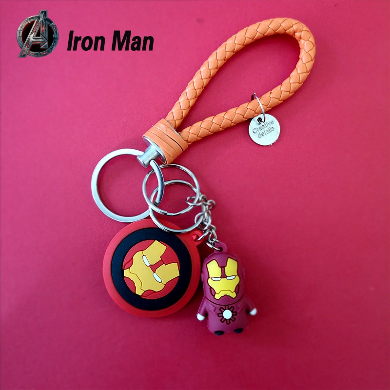 Móc khóa 2 mặt hình siêu anh hùng trong Avengers bằng silicone