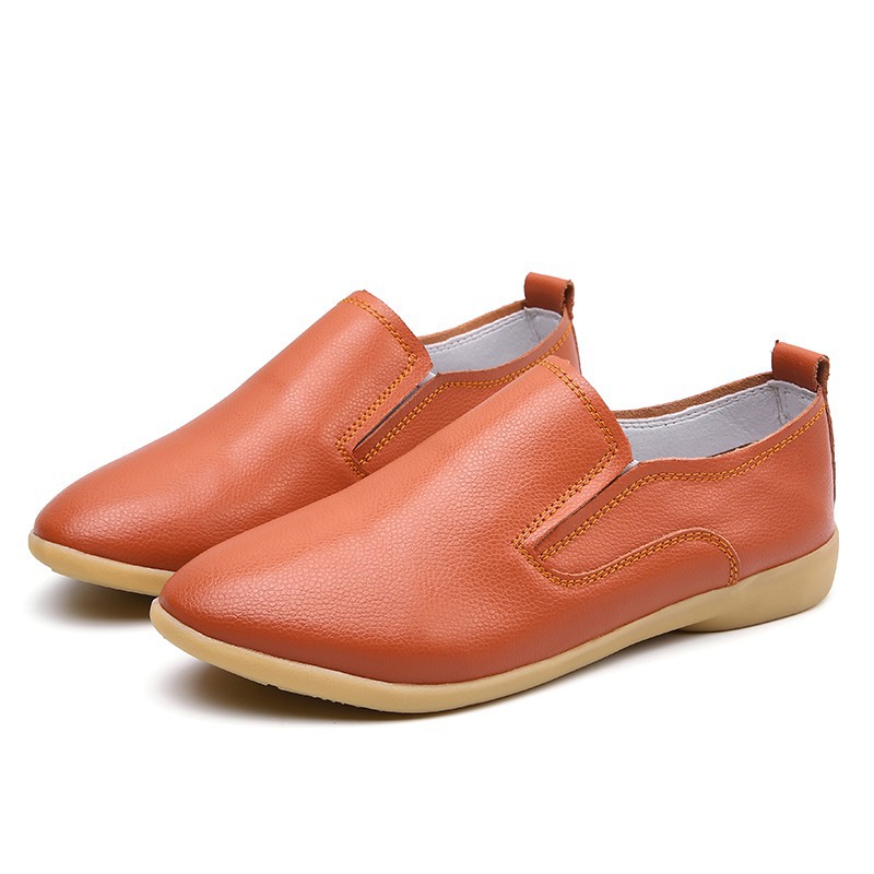 Giày Lười Da Đế Mềm Chống Trượt Thời Trang Cho Nữ