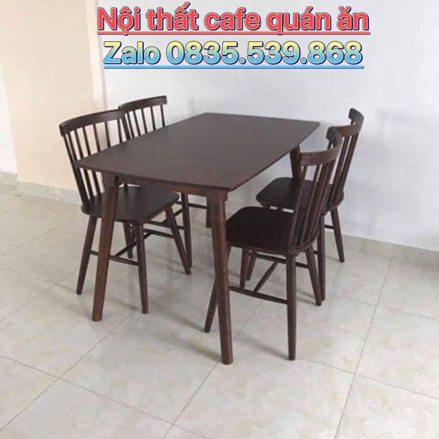 Bộ bàn ghế phòng ăn song tiện Sơn mầu