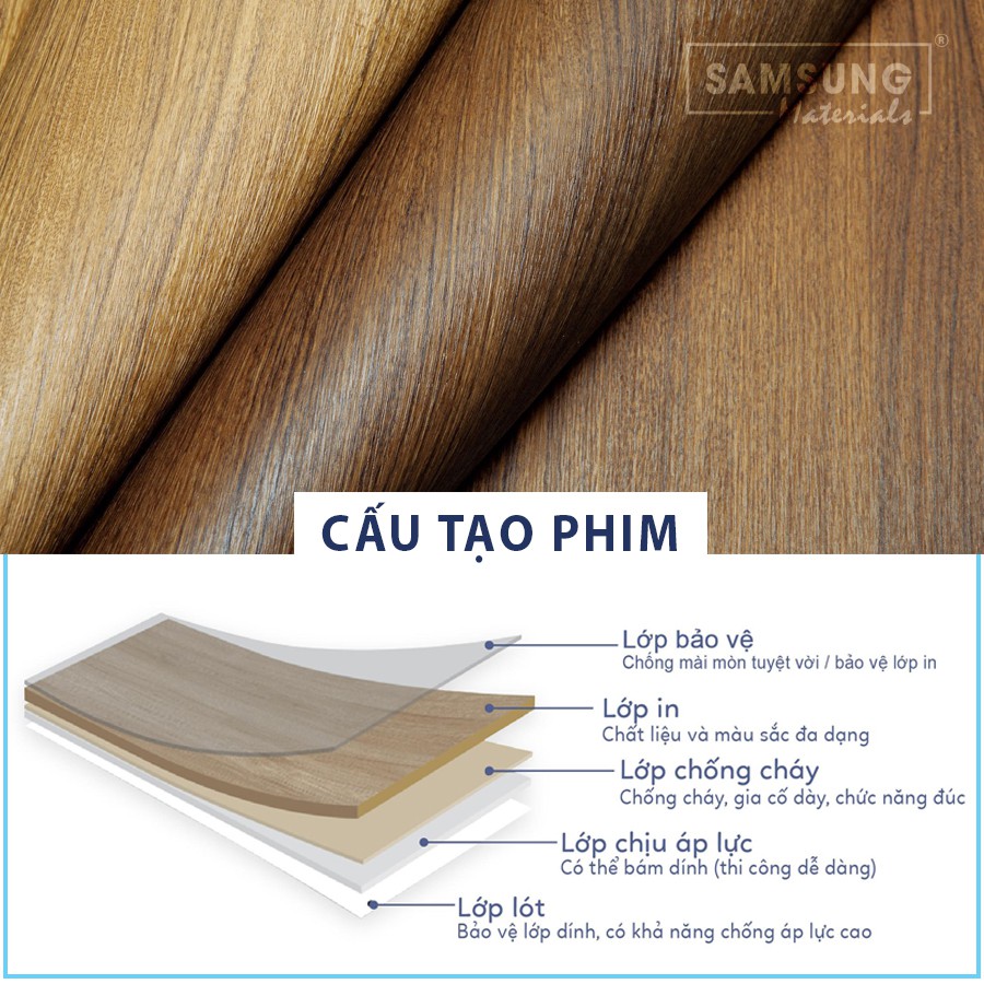 Phim Dán Phòng Khách Hàn Quốc Sang Trọng, Bề Mặt Gỗ - SOIF NG2017 PAINTED WOOD