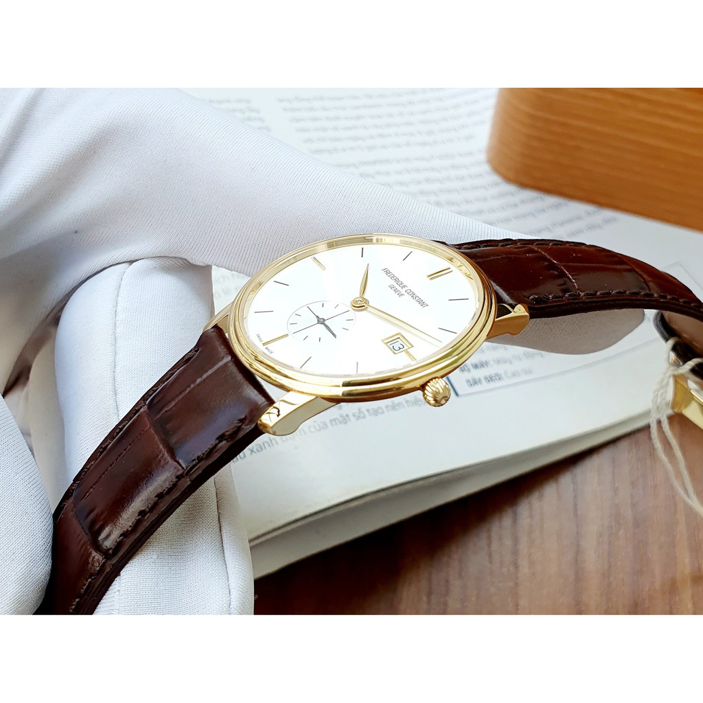 Đồng hồ nam chính hãng Frederique Constant FC-245V4S5 - Máy Quartz pin - Kính Sapphire - Dây da