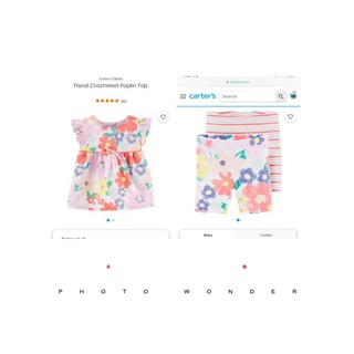Set quần áo carters bé gái size 9-12m