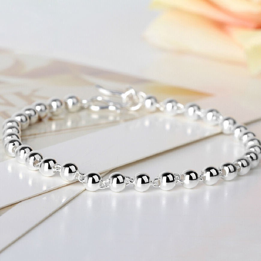 ❤ ❤Vòng Tay Chuỗi Hạt Mạt Chược May Mắn 999 Bằng Bạc sterling Thông Minh Cho Nữ